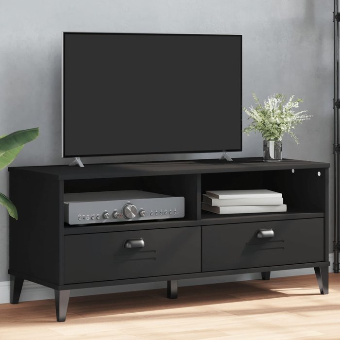 Mueble para tv viken madera de ingeniería negro vidaxl