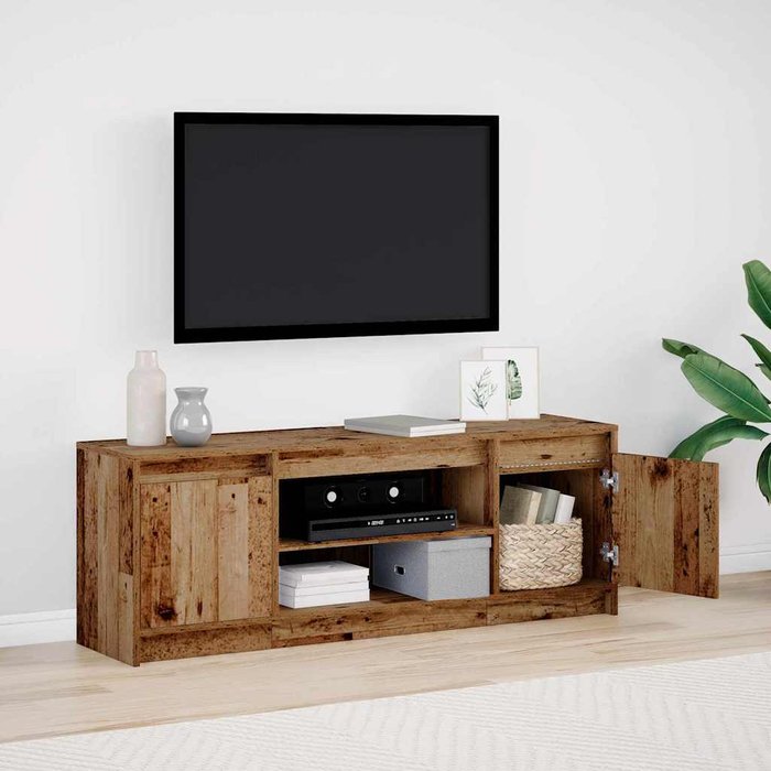 Mueble de tv marrón 139,5 x 34 x 50 cm madera de ingeniería