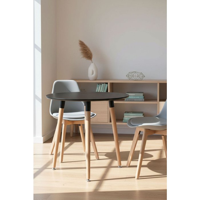 Regalos miguel - estilo nórdico - mesa tower redonda 60 cm - negro