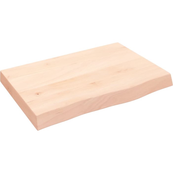 Estante de pared 60x40x(2-6) cm madera maciza de roble sin tratar