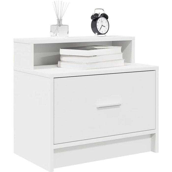 Maison exclusive - mesilla de noche con cajón blanca 51x31x47 cm