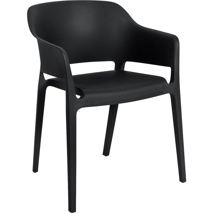 Silla apilable puebla negra