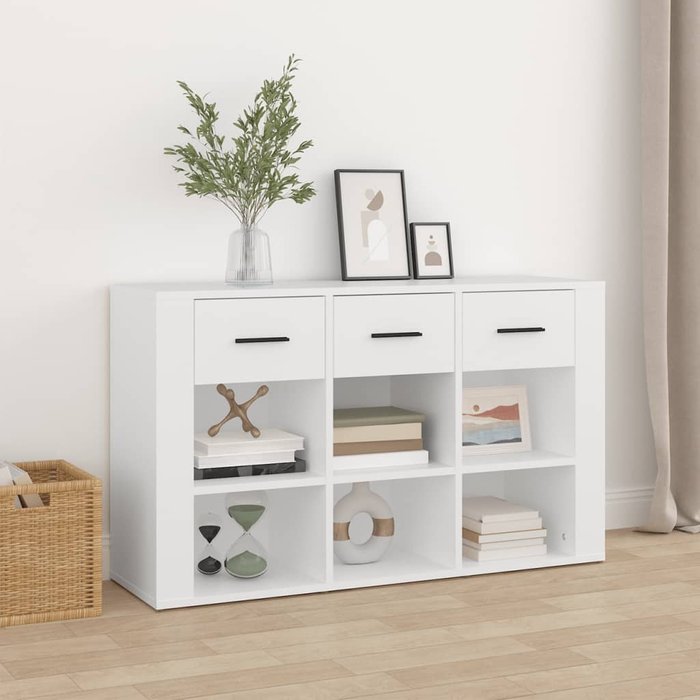 Maison exclusive - aparador de madera contrachapada blanco 100x30x59,5 cm