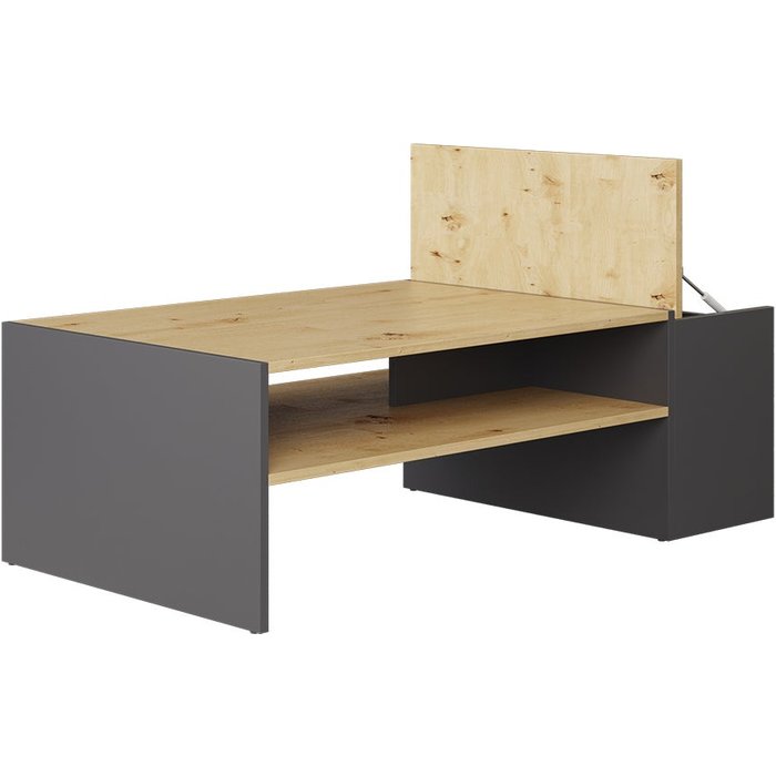 Vicco mesa de centro rubby, roble artesanal/antracita, 110 x 60 cm