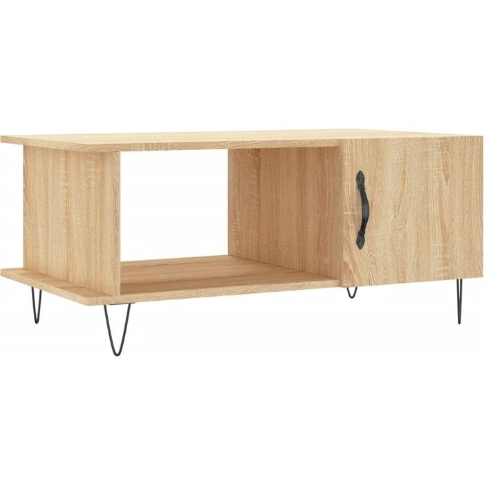 Mesa de centro madera contrachapada roble sonoma 90x50x40 cm - comfortxl