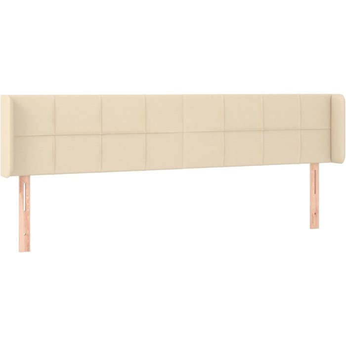 Cabecero de tela color crema 183x16x78/88 cm cfw5460737