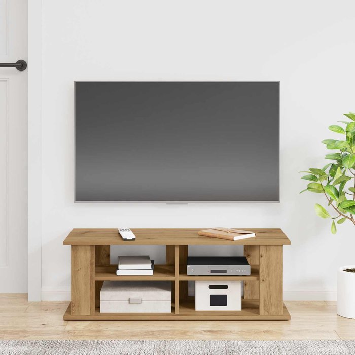 Mueble de tv de roble hecho a mano, 96 x 35 x 33,5 cm