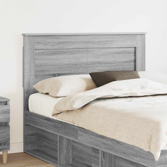 Maison exclusive - cabecero con cabecera gris sonoma 135 cm madera contrachapada