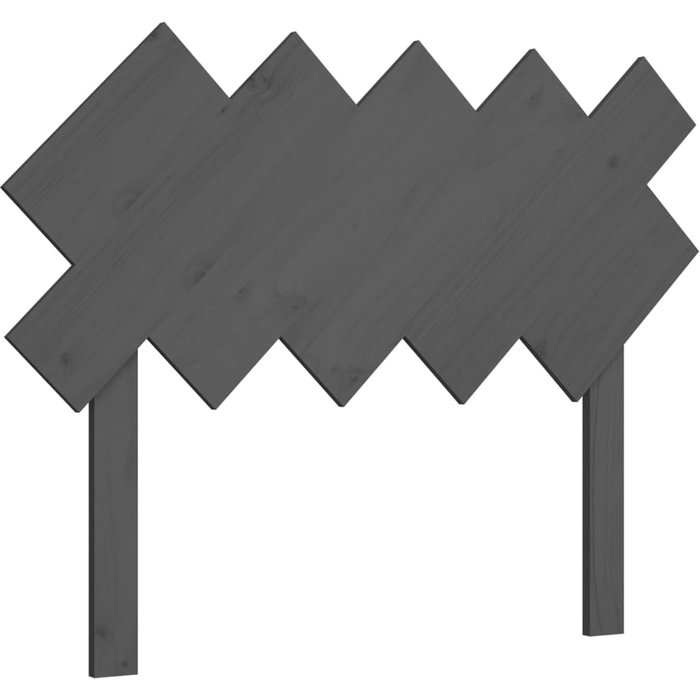 Cabecero de cama madera maciza de pino gris 104x3x80,5 cm - comfortxl