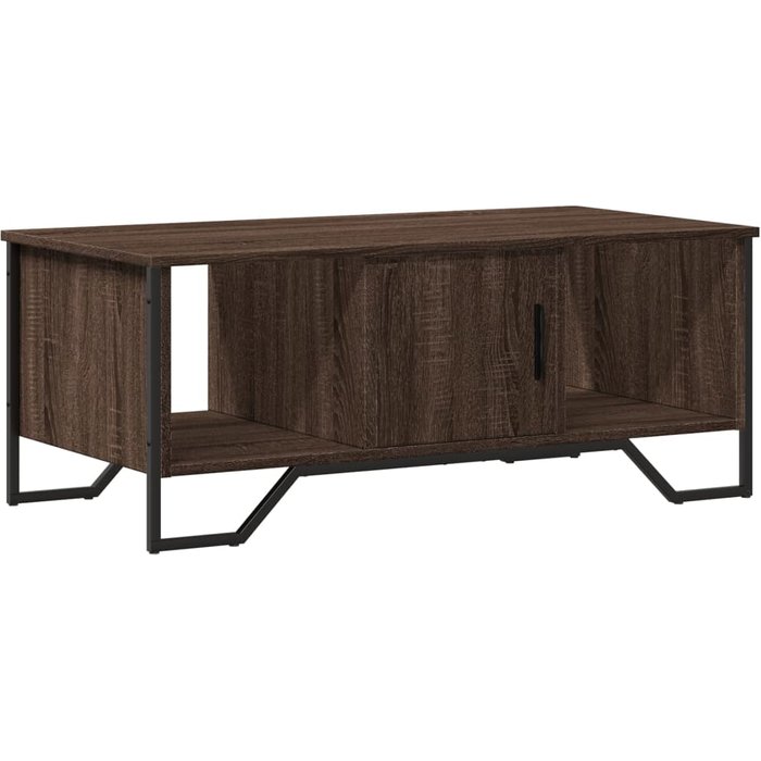 Mesa de centro de madera laminada de roble marrón 100x51x40 cm - comfortxl