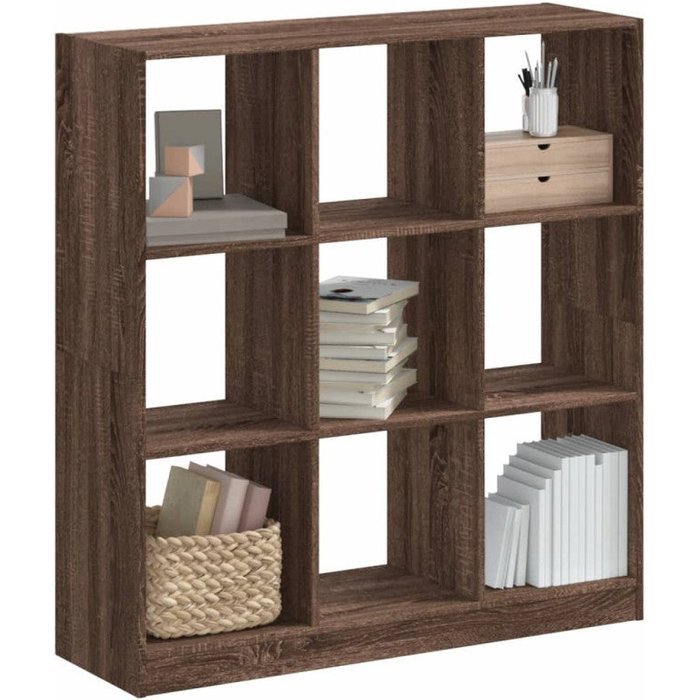 Estantería madera de ingeniería marrón roble 102x32x108 cm vidaxl