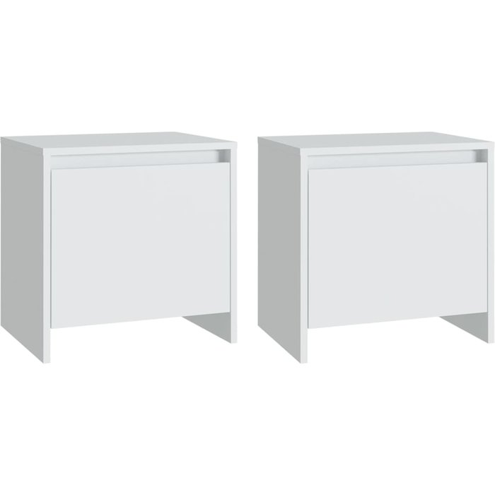 Mesitas de noche 2 uds madera ingeniería blanco 45x34x44,5 cm - comfortxl