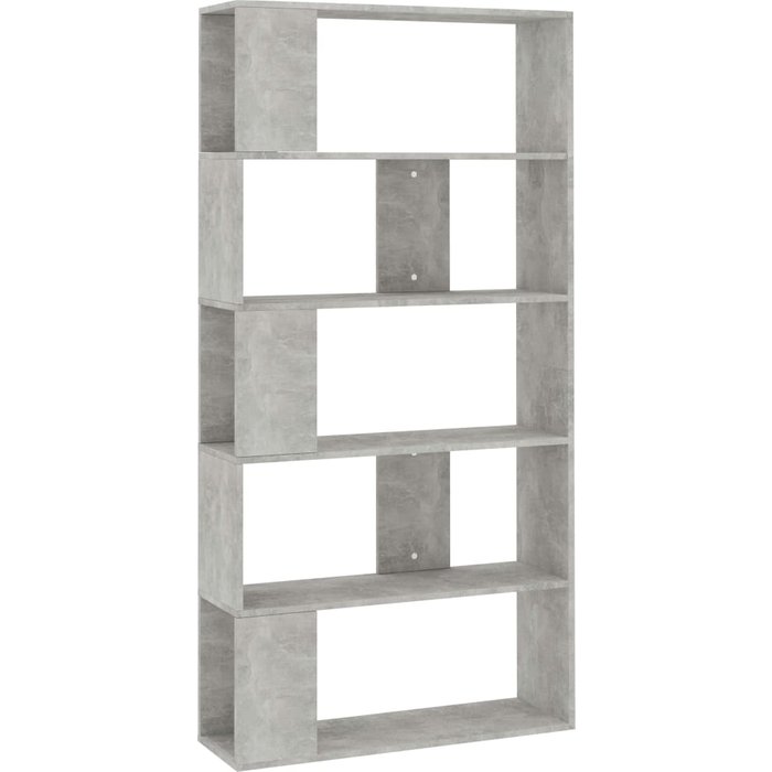 Estantería madera contrachapada gris hormigón 80x24x159cm – comfortxl