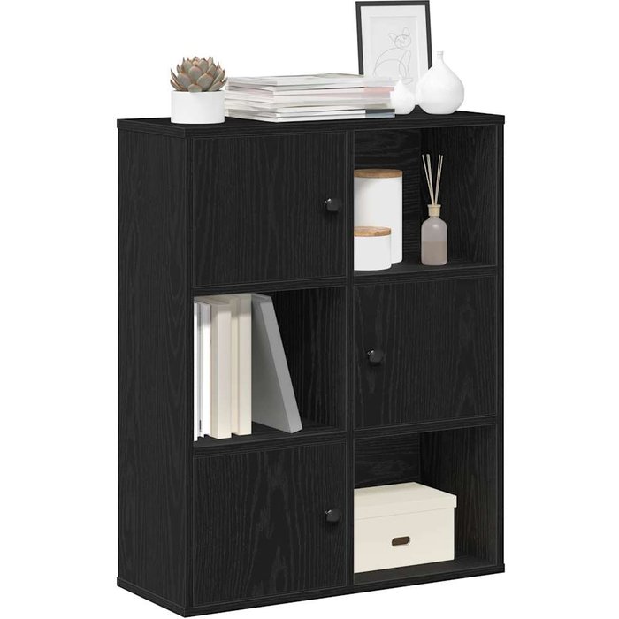 Librería de roble negro, 60x24x76,5 cm, madera de ingeniería. - pangivo
