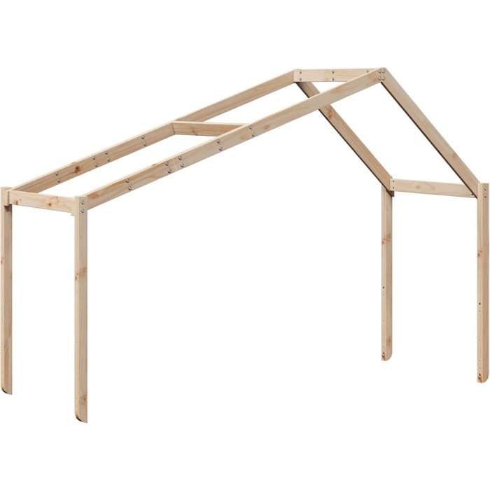 Dosel de cama infantil de madera maciza de pino 213x85,5x144,5 cm