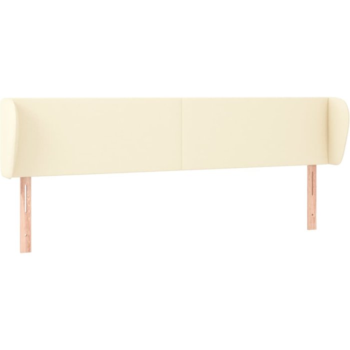 Cabecero cama - mueble cabecero de cuero sintético color crema 183x23x78/88 cm