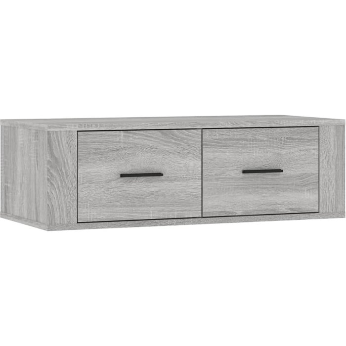 Mueble de tv de pared sonoma de contrachapado gris 80x36x25 cm - comfortxl