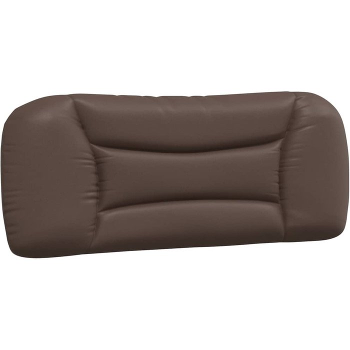 Cabecero de cama acolchado cuero sintético marrón 100 cm - comfortxl