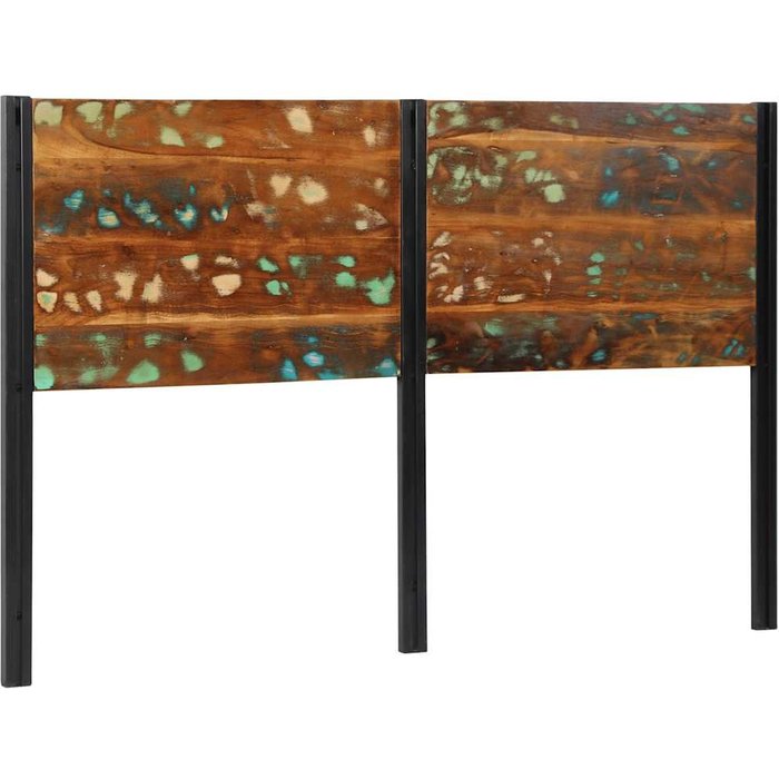 Cabecero cama - mueble cabecero 160 cm madera maciza reciclada y hierro