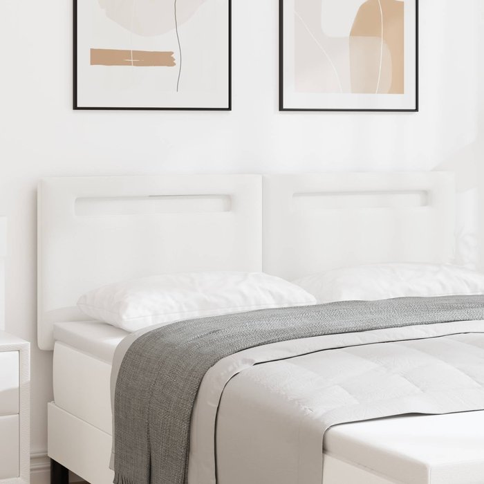 Cabecero vidaxl diseño simple blanco puro 160 cm cuero sintético