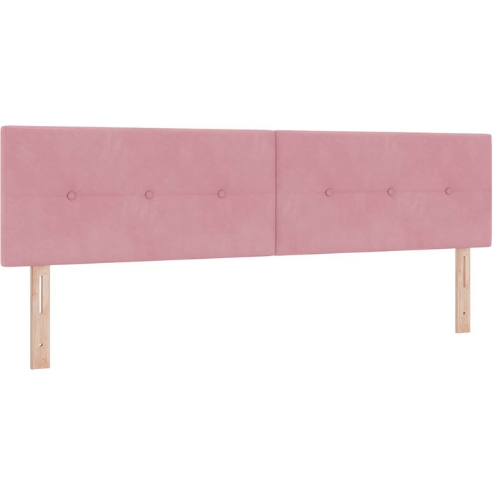 Cabecero cama - mueble cabecero led con tiras led manual rosa 180 cm terciopelo