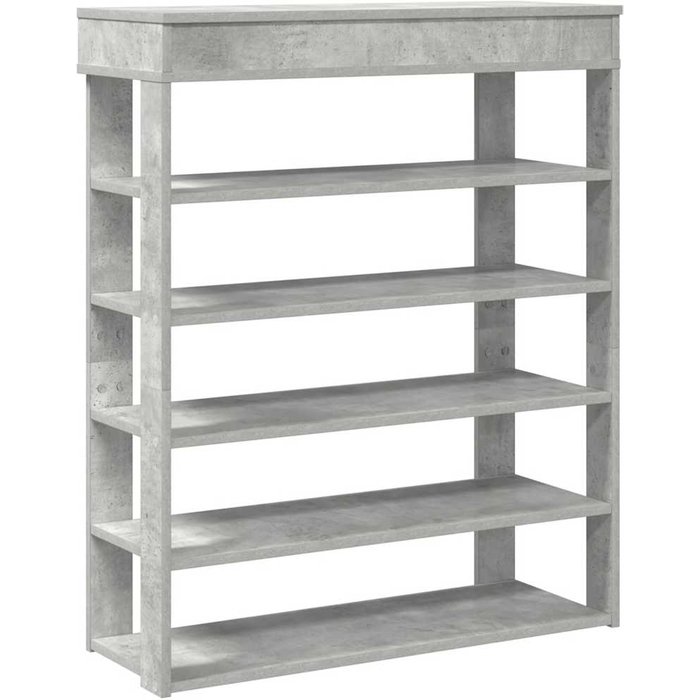 Mueble zapatero madera contrachapada gris hormigón 80x30x98 cm - comfortxl