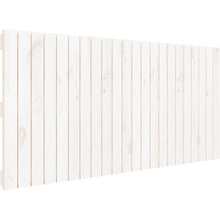 Cabecero de cama de pared madera maciza pino blanco 140x3x60 cm
