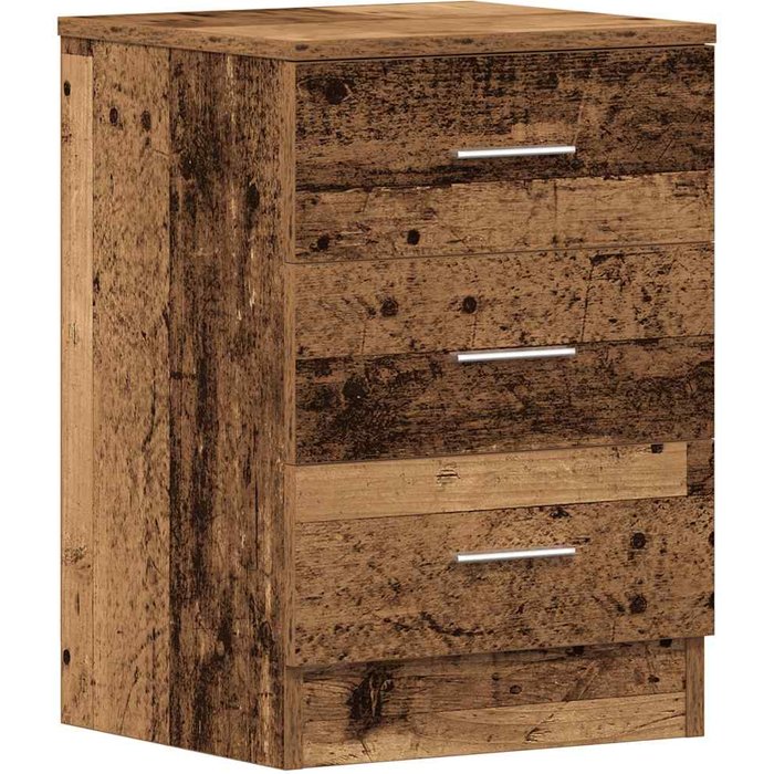 Mesita de noche madera contrachapada madera vieja 38x35x55 cm - comfortxl