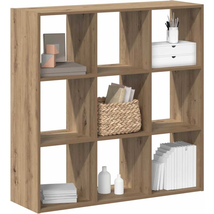 Estantería de madera de ingeniería roble artesano 102x32x102 cm