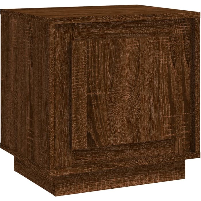 Mesita de noche madera contrachapada marrón roble 44x35x45 cm - comfortxl
