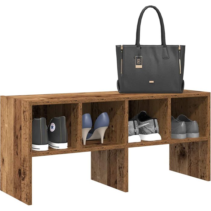 Zapatero apilable madera vieja 89,5x30x40 cm