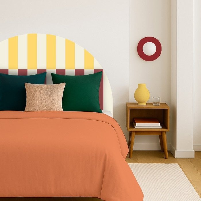 Cabecero - rythmo - no tejido 225 g/m² - preencolado - rojo - 110 x 140 cm