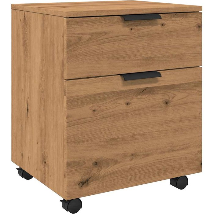 Archivador ruedas madera contrachapada roble artesanal