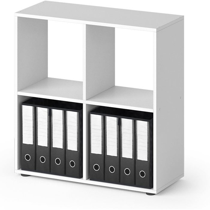 Vicco separador de ambientes tetra, blanco, 72.6 x 72 cm con 2 cajas plegables