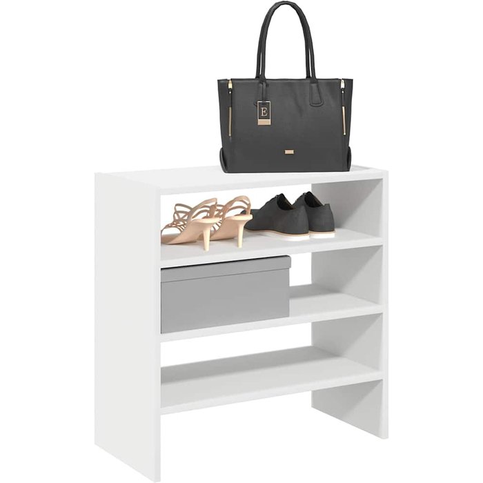 Estantes para zapatos 2 piezas apilables blanco 60x30x30,5 cm