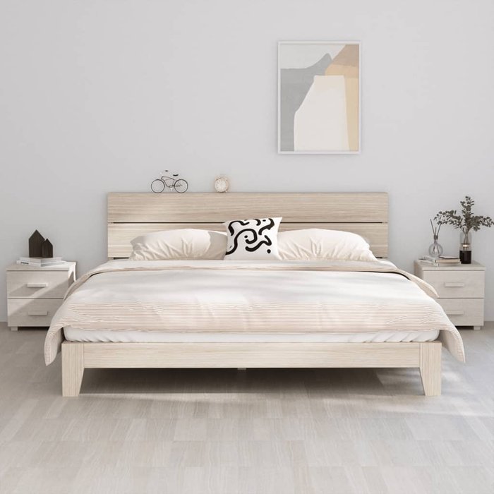 Maison exclusive - mesitas de noche 2 uds hamar pino macizo blanco 40x35x44,5 cm