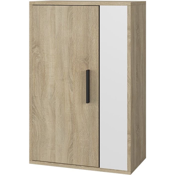 Vicco armario de pared berno, sonoma/blanco, 50.1 x 78.4 cm con 2 compartimentos