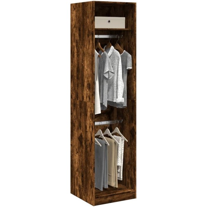 Vidaxl armario de madera de ingeniería roble ahumado 50x50x200 cm
