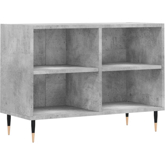 Mueble tv gris cemento 69,5x30x50 cm madera contrachapada