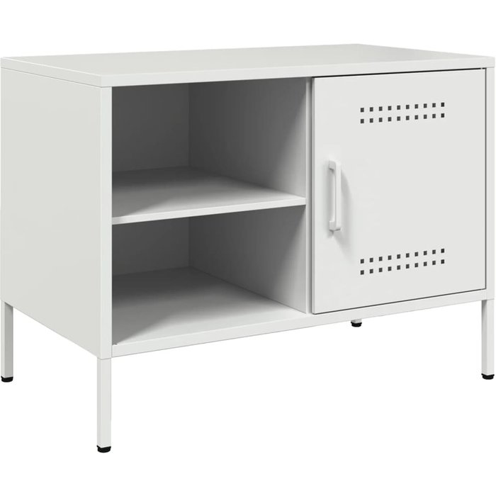 Mueble tv | mueble de salón de acero blanco 68x39x50,5 cm cfw91349