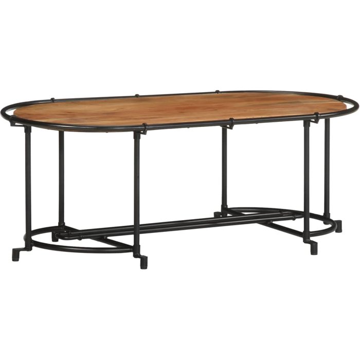 Mesa de centro 110x55x40 cm madera maciza de acacia