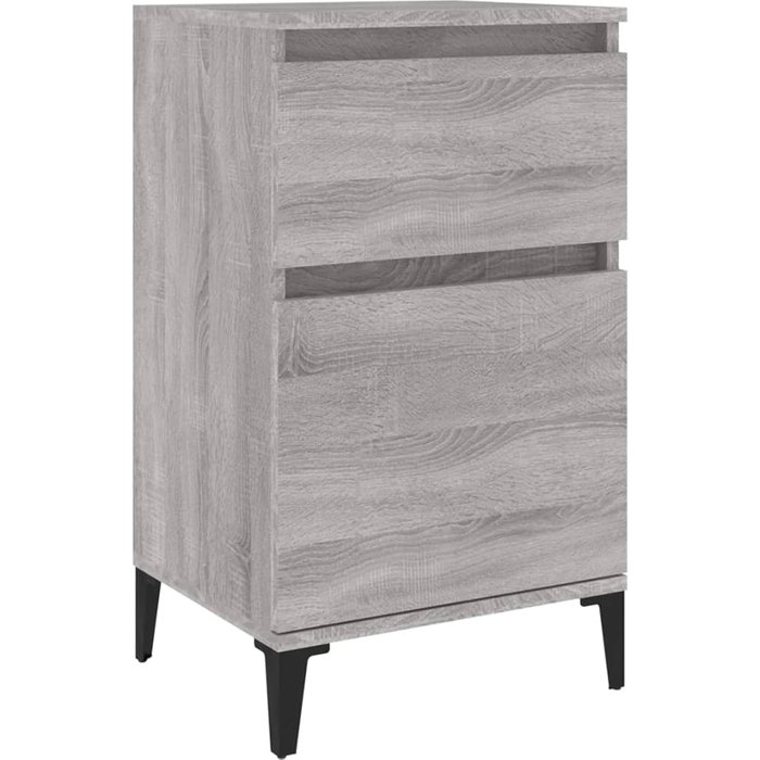 Mesita de noche sonoma gris 40x35x70 cm