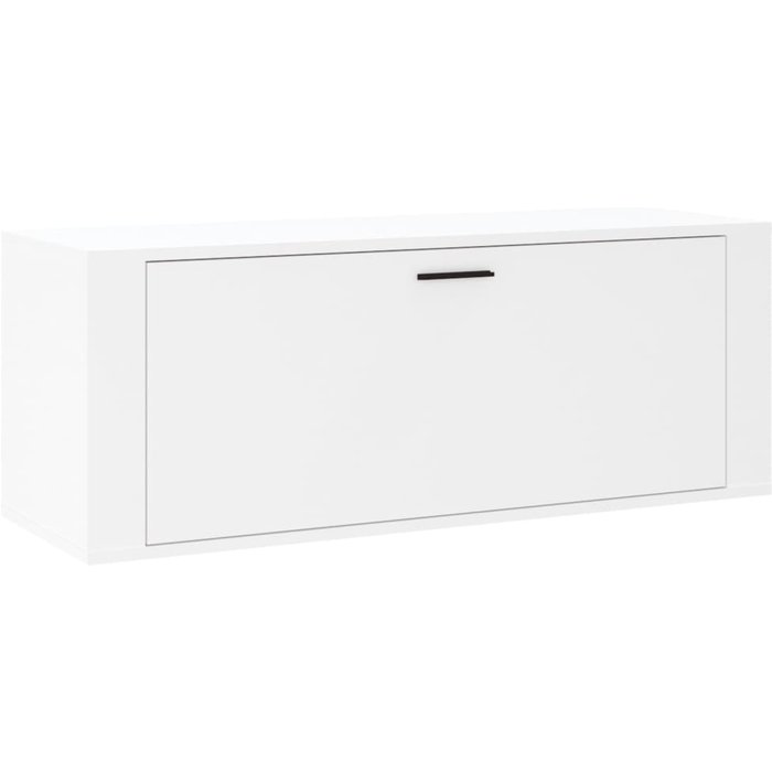 Mueble zapatero pared madera contrachapada blanco 100x35x38 cm - comfortxl