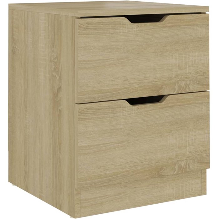 Mesita de noche roble sonoma 40x40x50 cm aglomerado