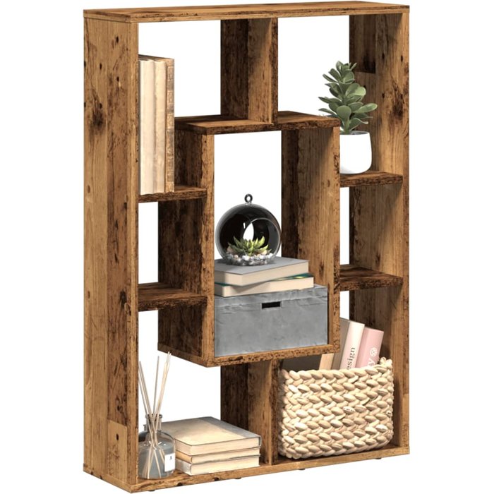 Maison exclusive - estantería madera de ingeniería color envejecido 63x20x90 cm