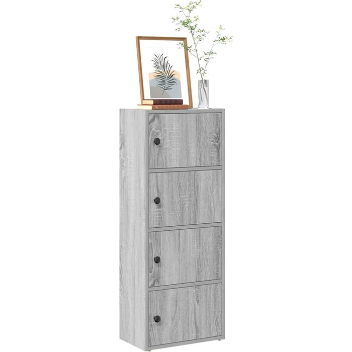 Librería sonoma gris 40x24x102 cm madera contrachapada