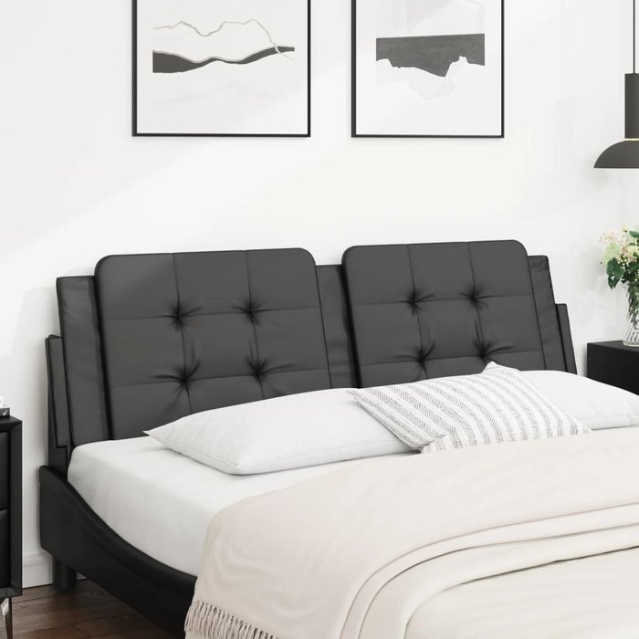 Maison exclusive - cabecero de cama acolchado zadar cuero sintético negro 160 cm