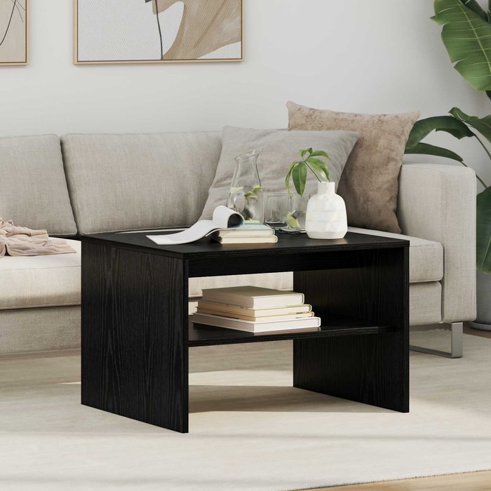 Maison exclusive - mesa de café roble negro 60 x 50 x 40 cm madera de ingeniería