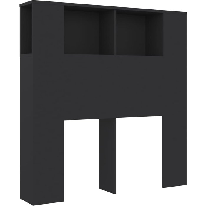 Mueble cabecero negro 100x18,5x104,5 cm - comfortxl