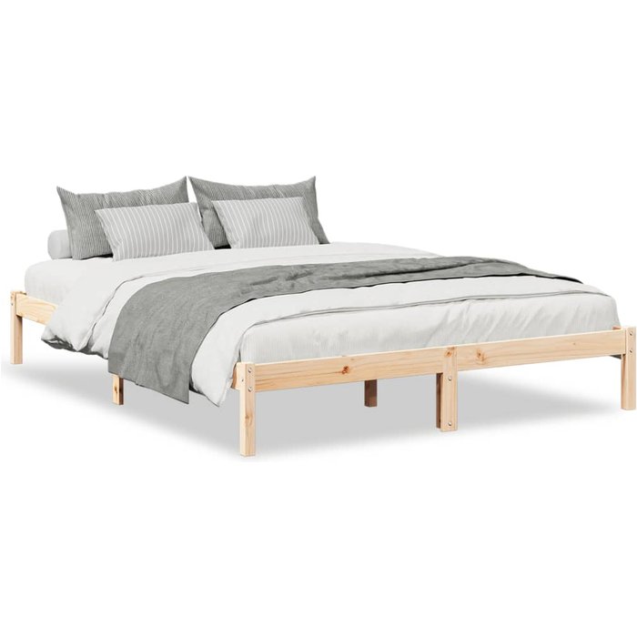 Cama extralarga sin colchón madera maciza de pino 140x220 cm — comfortxl